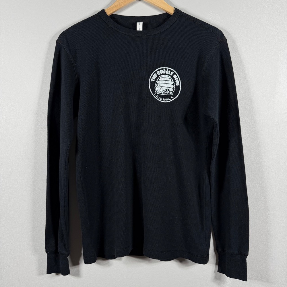 Bella Canvas The Bubble Hive Graphic Thermal Shirt Black S - Picture 1 of 7